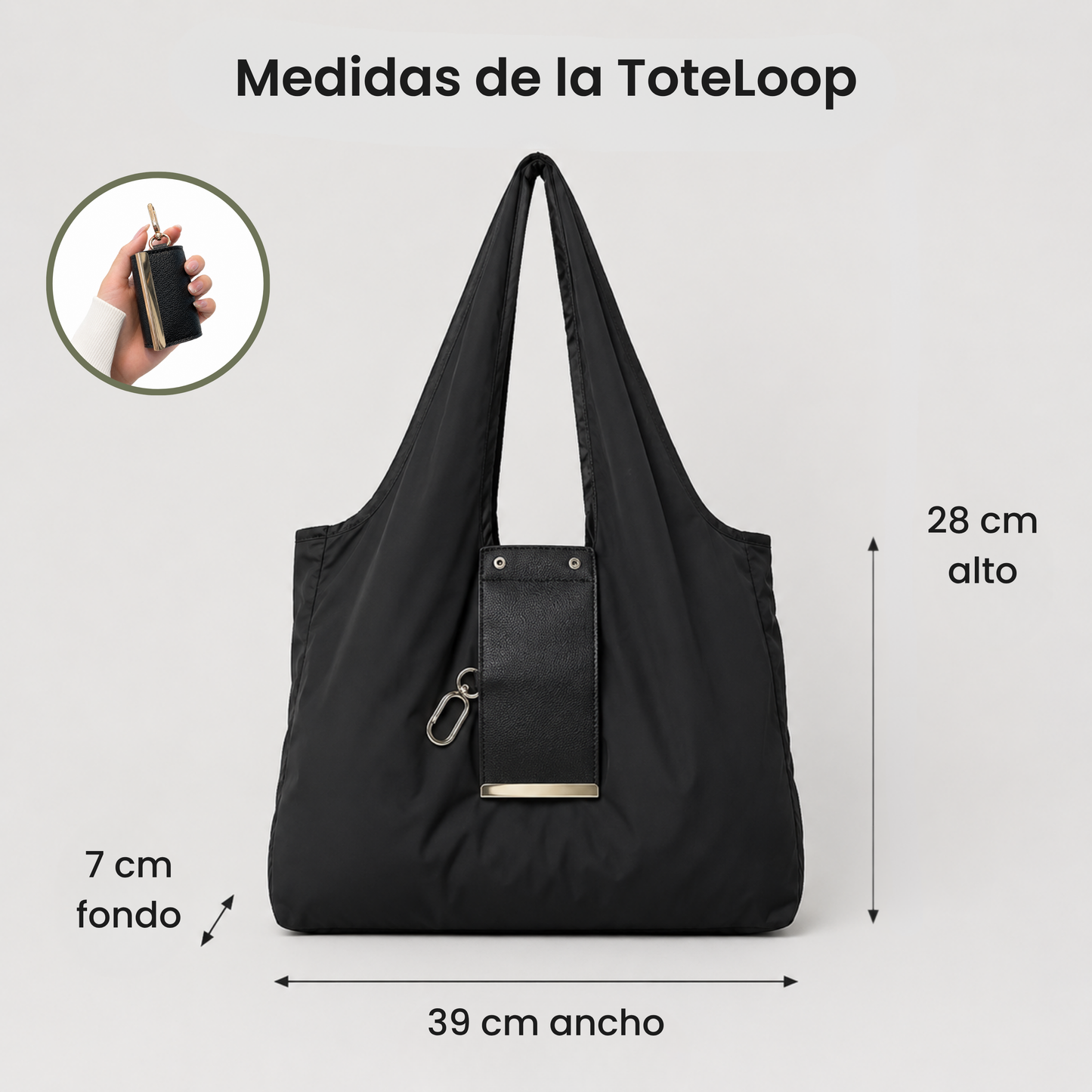 ToteLoop™ — Bolsa Plegable con Llavero